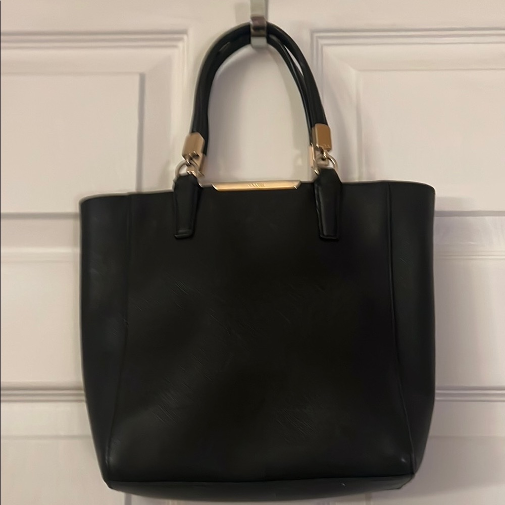 COACH Black Leather Tote Bag